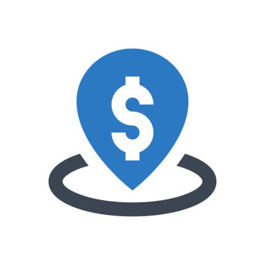 konum vektör renk simgesi