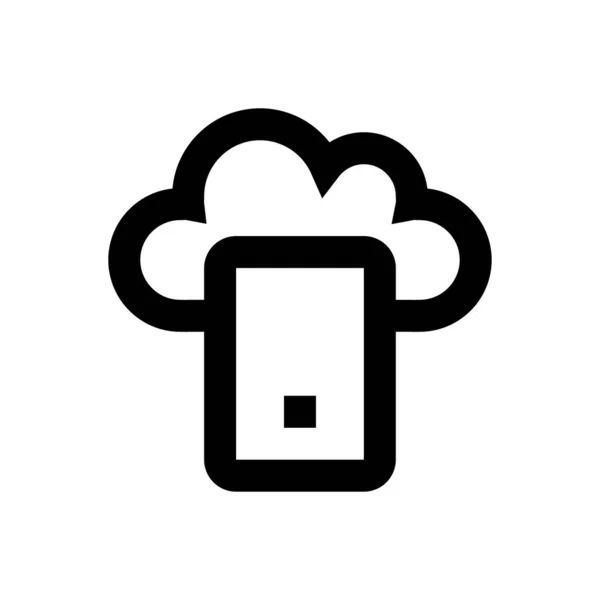 Telefoon Vector Dunne Lijn Pictogram — Stockvector