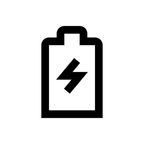 Wektor Baterii Ikona Cienka Linia — Wektor stockowy