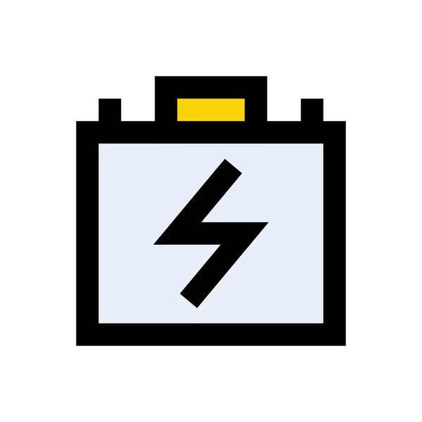 Battery Vector Flat Color Icon — Stock Vector
