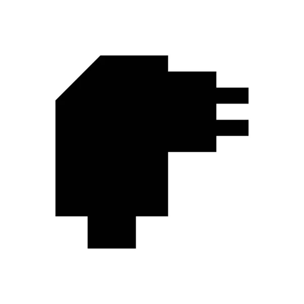 Charger Vector Glyph Flat Icon — 스톡 벡터