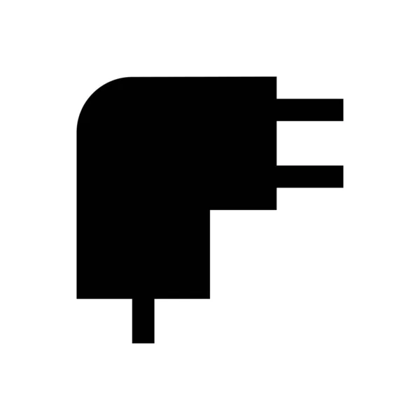 Adapter Vektor Glyphen Flaches Symbol — Stockvektor