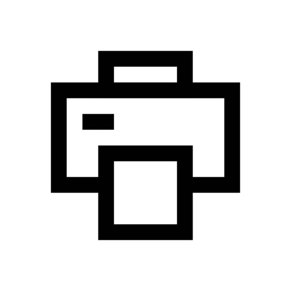Факс Вектор Значок Тонкої Лінії — стоковий вектор