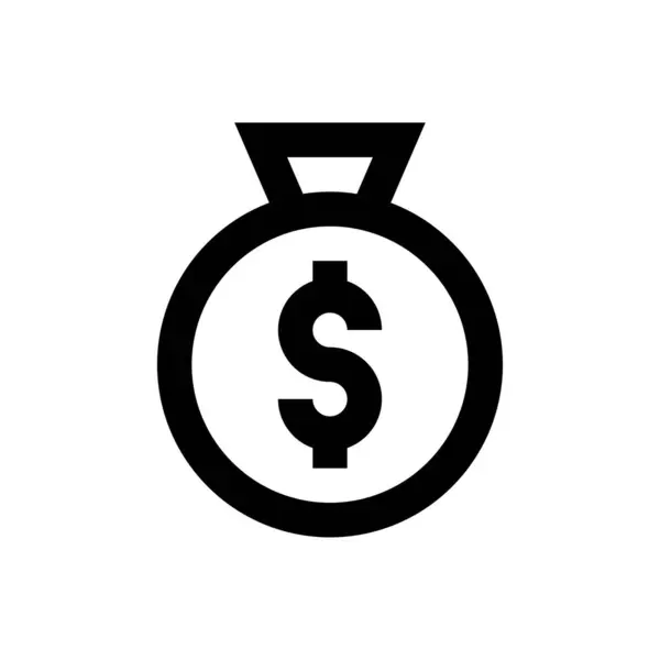 Dollar Vektor Symbol Für Dünne Linie — Stockvektor