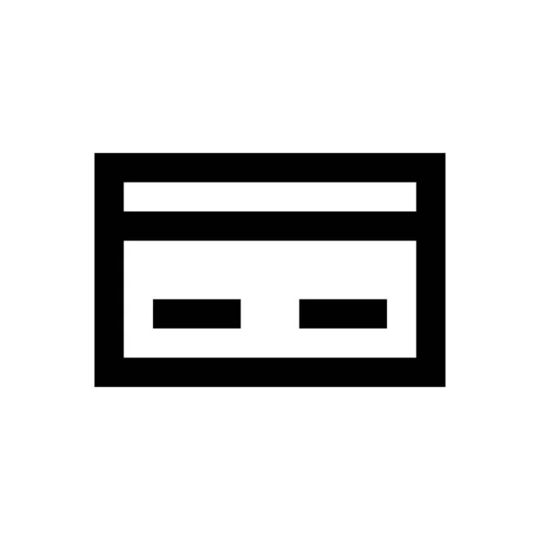 Kreditvektor Thin Line Symbol — Stockvektor