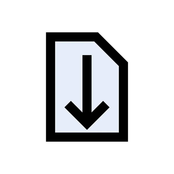 Dateivektor Flache Farbe Symbol — Stockvektor