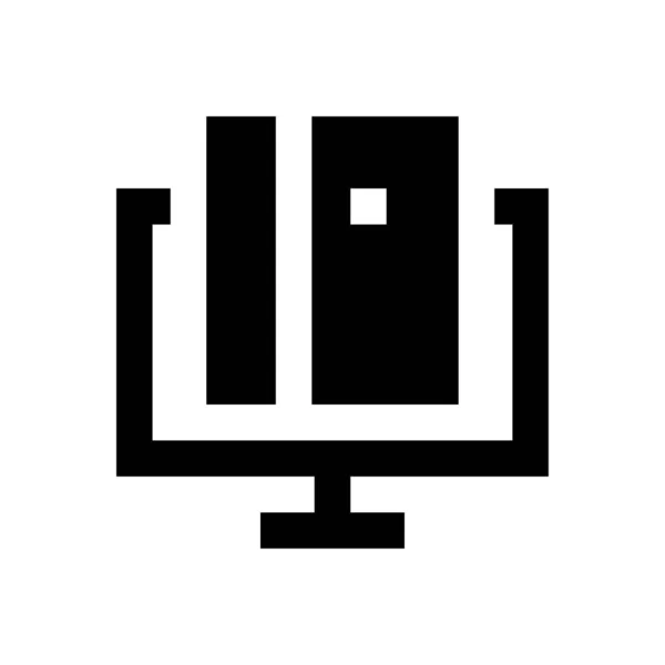 Онлайн Книга Вектор Глиф Плоская Икона — стоковый вектор