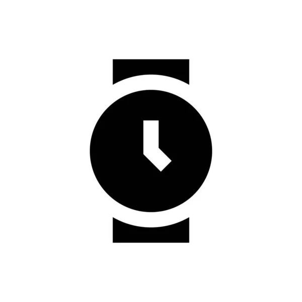 Horloge Boek Vector Glyph Platte Pictogram — Stockvector