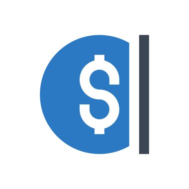 Bozuk paralar vektör renk simgesi