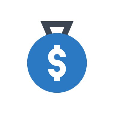 Dolar vektör renk simgesi