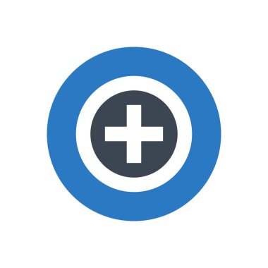 Artı vektör renk simgesi