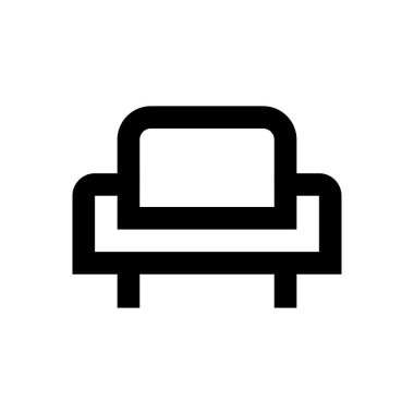 kanepe vektörü ince çizgi simgesi