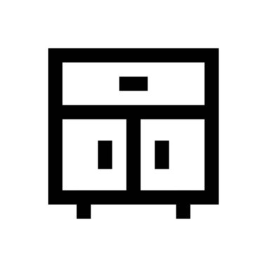 kabine vektörü ince çizgi simgesi