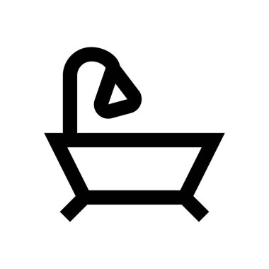 banyo vektörü ince çizgi simgesi