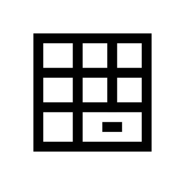 kabine vektörü ince çizgi simgesi