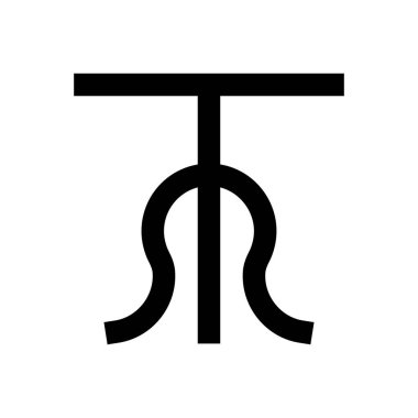 Tabure vektörü düz simgesi