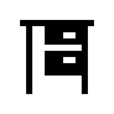 masa vektörü düz simgesi