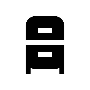 iç vektör glyph düz simgesi