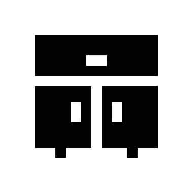 kabine vektör simgesi düz simge