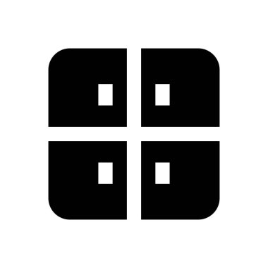 kabine vektör simgesi düz simge