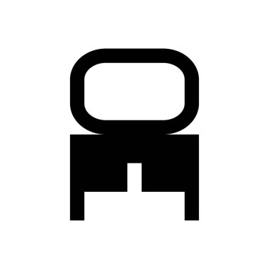 makyaj vektörü simgesi düz simge