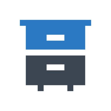 Çekmece vektör renk simgesi