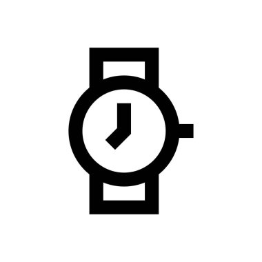 saat vektörü ince çizgi simgesi