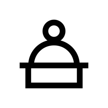 Otel vektör ince çizgi simgesi