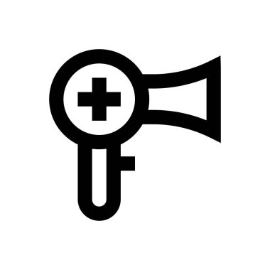 üfleyici vektörü ince çizgi simgesi