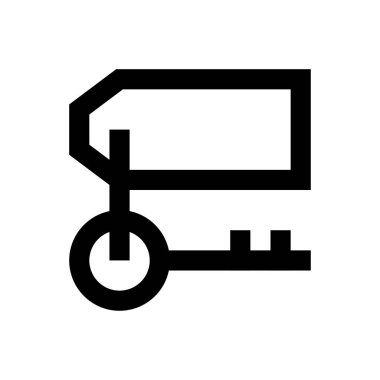 anahtarlık zinciri ince çizgi simgesi