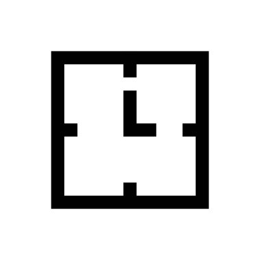 saat vektörü ince çizgi simgesi