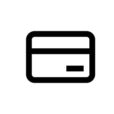 kredi vektörü ince çizgi simgesi