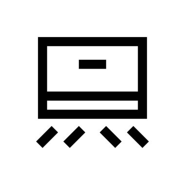 soğutma vektörü ince çizgi simgesi