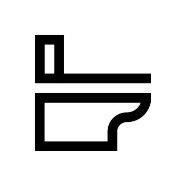 tuvalet vektörü ince çizgi simgesi