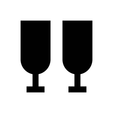 içecek vektörü glyph düz simgesi 