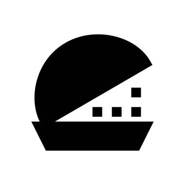 yiyecek vektörü kabartması düz simge