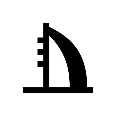 Resort vektör düz simgesi