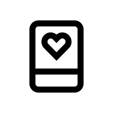 sevgi vektörü ince çizgi simgesi