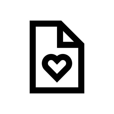 sevgi vektörü ince çizgi simgesi