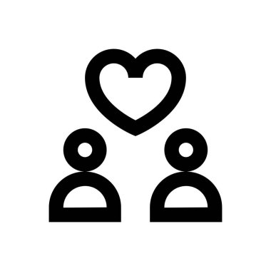 sevgi vektörü ince çizgi simgesi