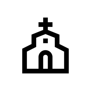 Katolik vektör ince çizgi simgesi