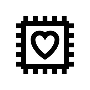 kalp vektörü ince çizgi simgesi