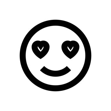 Gülen vektör ince çizgi simgesi