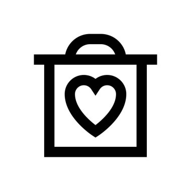 kalp vektörü ince çizgi simgesi