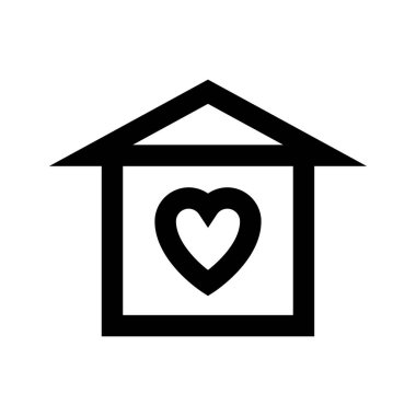 sevgi vektörü ince çizgi simgesi