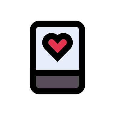 sevgi vektörü düz renk simgesi