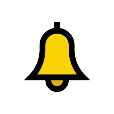 bildirim vektörü düz renk simgesi