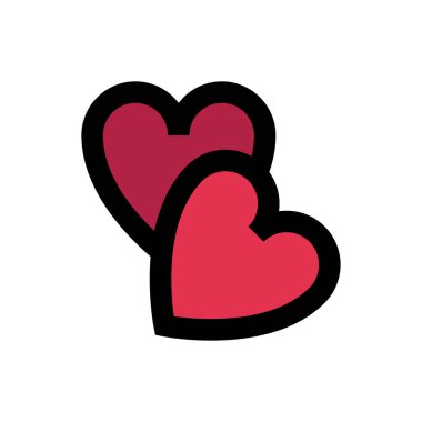 sevgi vektörü düz renk simgesi
