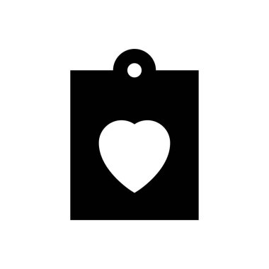 kalp vektör simgesi düz simge