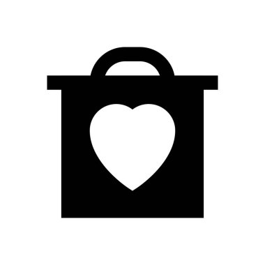 kalp vektör simgesi düz simge